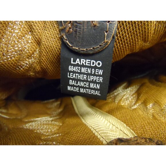 Laredo Men's 10" Birchwood Round Toe Cowboy Western Boots 68452 Brown Size 9EW - Picture 8 of 8